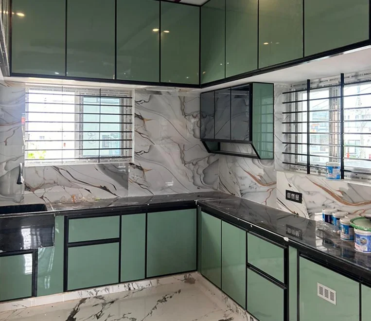 aluminium modular kitchen in coimbatore | Rina Interior
