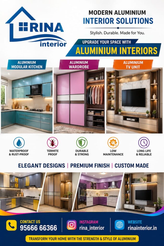 Aluminium Interiors in Chennai | Rina Interior